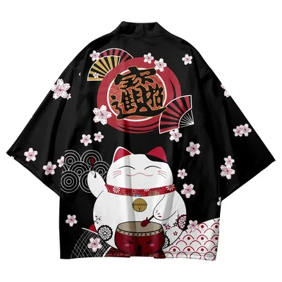 Japanese Kimono Yukata Samurai Kimono Man Cat Print Shirt Clothing Harajuku Cardigan For MenTraditional Haori Kimono Japanese Kimono Yukata Samurai Kimono Man Cat Print Shirt Clothing Harajuku Cardigan For MenTraditional Haori Kimono