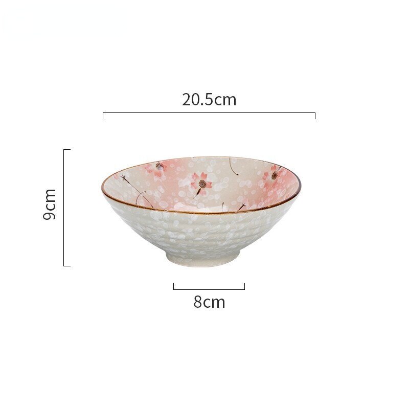 Japanese-Style Ceramic Sakura Bowl Japanese-Style Ceramic Sakura Bowl