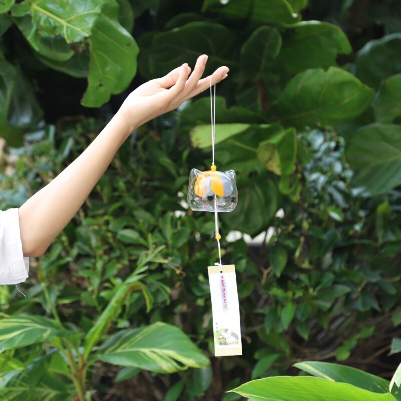 Japanese Style Glass Cat Wind Chime Japanese Style Glass Cat Wind Chime
