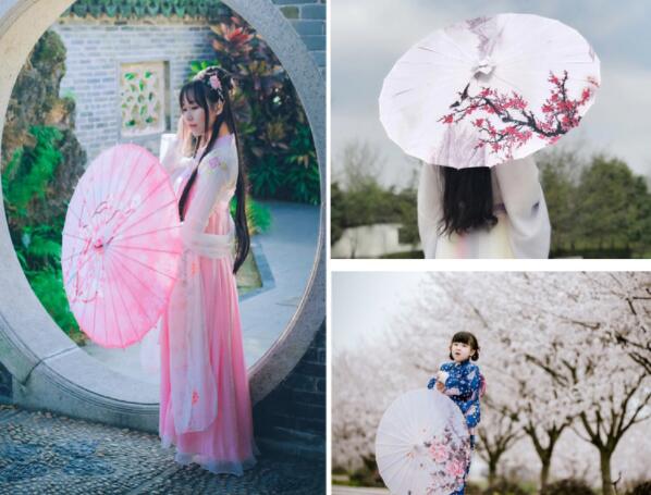 Japanese Umbrella Silk Decoration