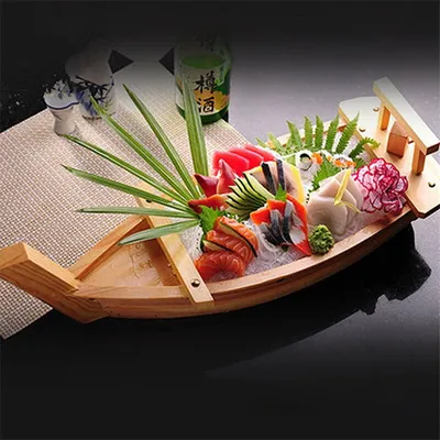 Japanese Wooden Sushi Boat