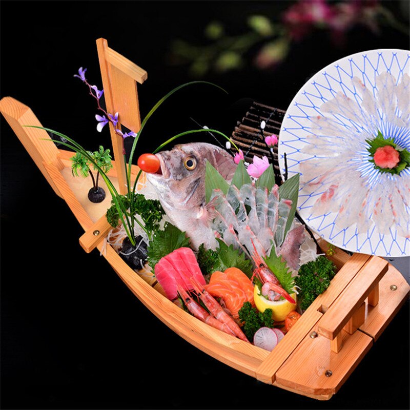 Japanese Wooden Sushi Boat
