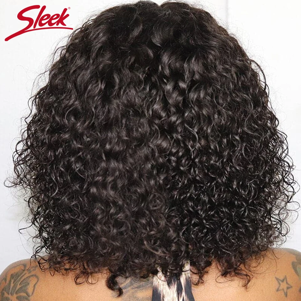 Jerry Curly Short Bob Human Hair Wigs With Bangs Wear To Go Glueless Wig Highlight Honey Water Wave Blonde Colored Wig