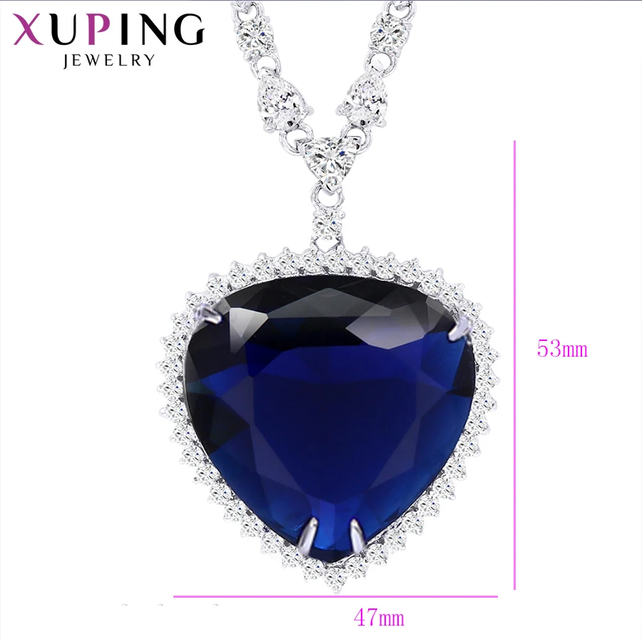 Jewelry Charm Heart Shape Pendant Necklace with Synthetic Cubic Zirconia for Women Luxury Beautiful Party Gift Jewelry Charm Heart Shape Pendant Necklace with Synthetic Cubic Zirconia for Women Luxury Beautiful Party Gift