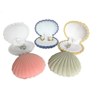 Jewelry Holder Seashell Ring Box (10 pcs)