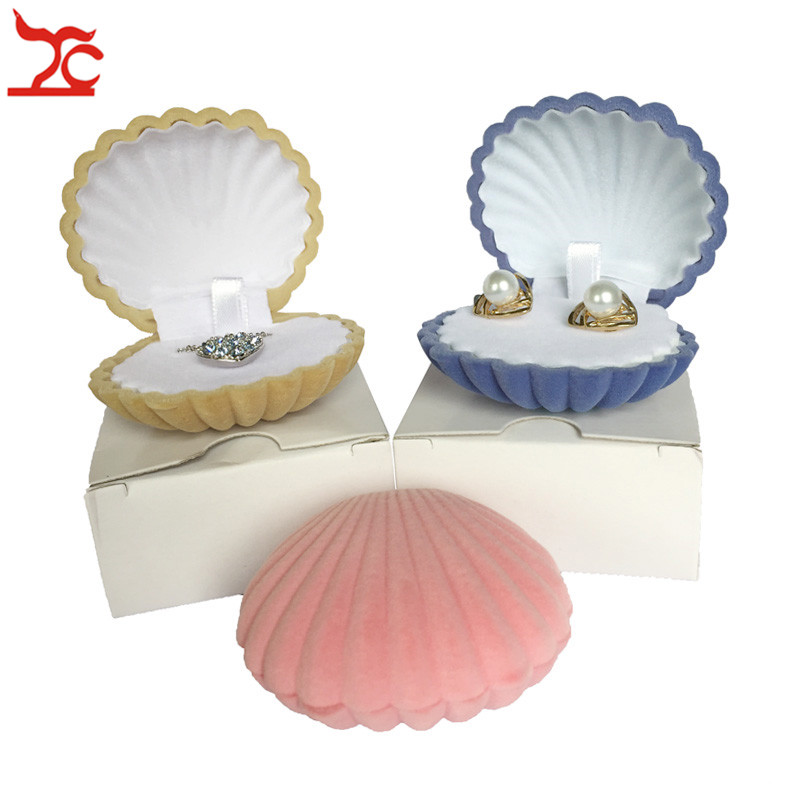 Jewelry Holder Seashell Ring Box (10 pcs)