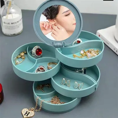 Jewelry Stand Holder Display Tray Jewelry Storage Box Multilayer Rotating Plastic Stand Earring Ring Box Cosmetics Jewelry Stand Holder Display Tray Jewelry Storage Box Multilayer Rotating Plastic Stand Earring Ring Box Cosmetics