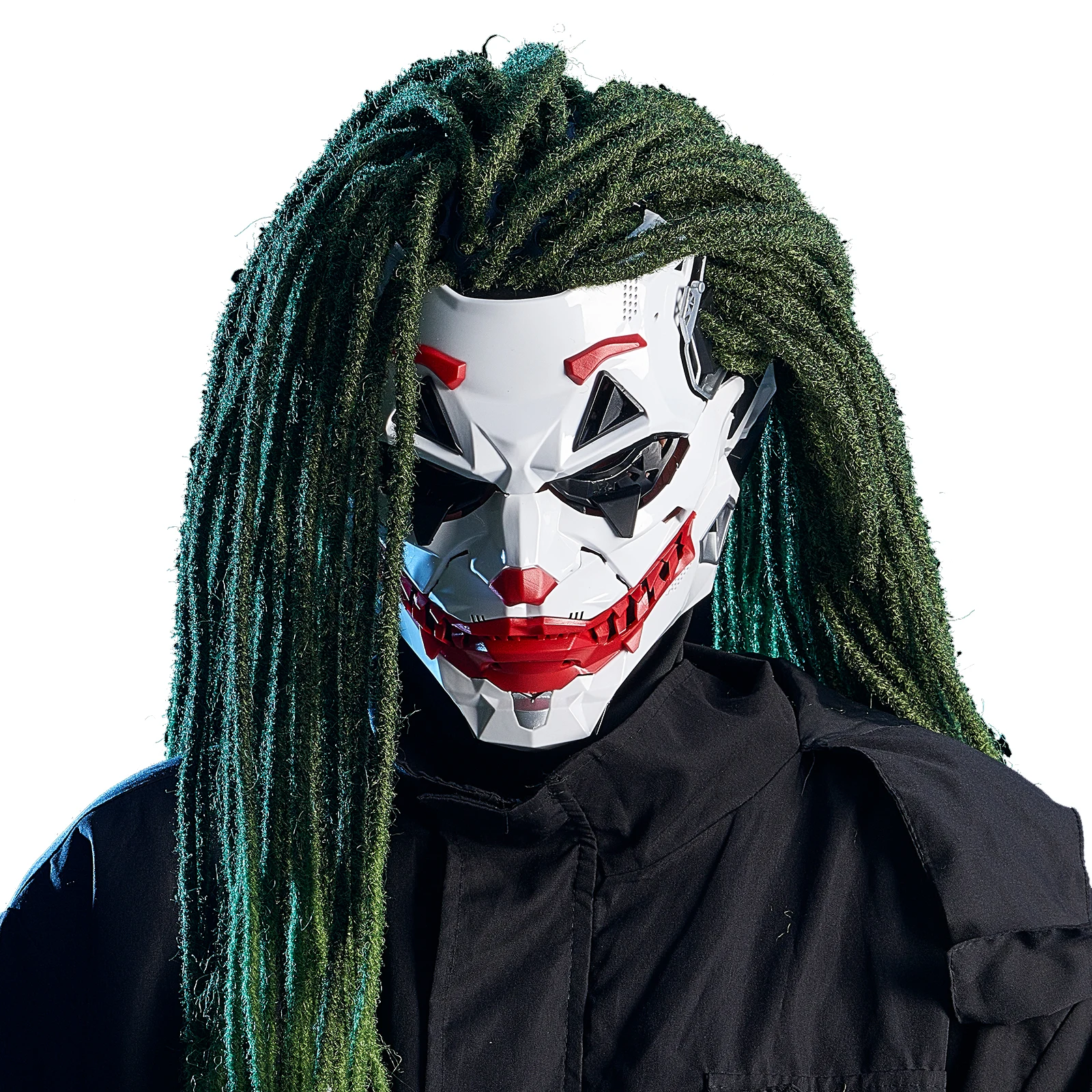 Joker Masks Cyberpunk Masks Clown Braids 2d Cosplay Resin Custom Products Halloween Anime Role-Playing Props And Gifts