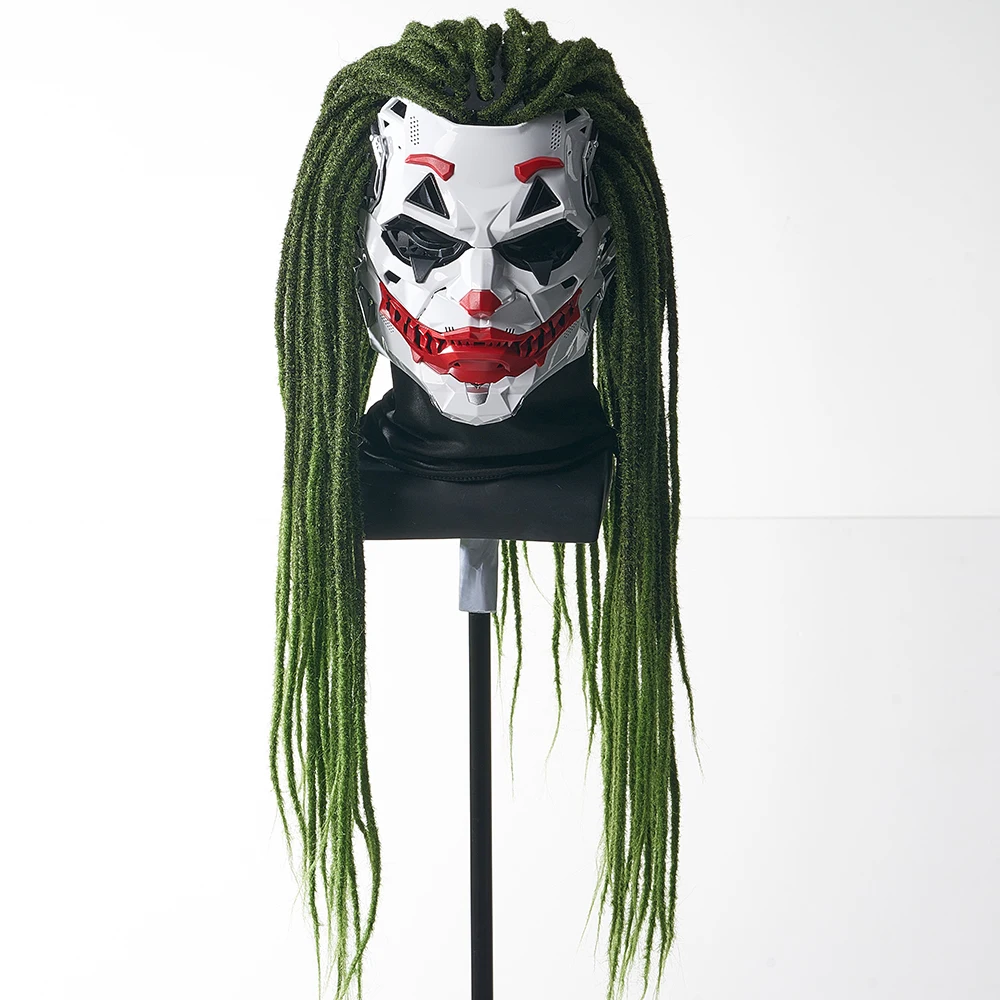 Joker Masks Cyberpunk Masks Clown Braids 2d Cosplay Resin Custom Products Halloween Anime Role-Playing Props And Gifts