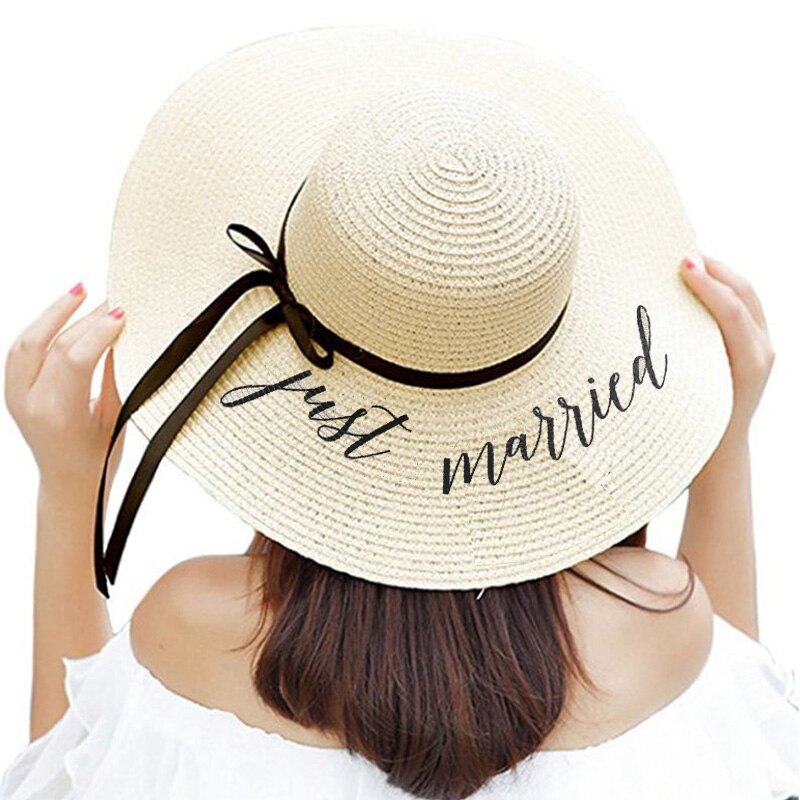 Just Married Bride Beach Hat Just Married Bride Beach Hat