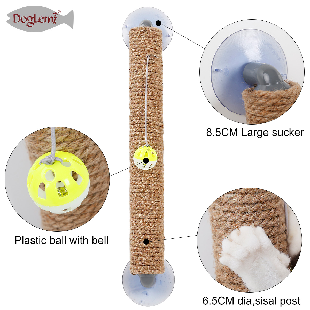 Jute Wall Mounted Cat Scratching Post