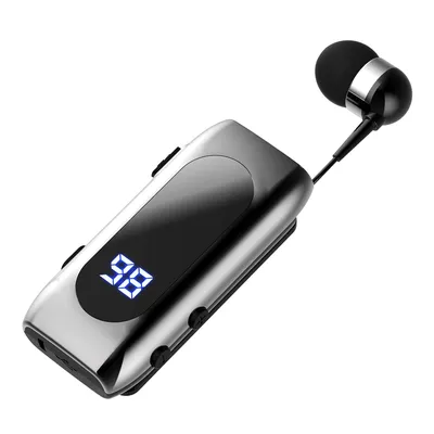 K55 Lavalier Business Bluetooth 5.2 Headphone Talk/music Time 20 Hours,led Digital Display,noice Cancelling Wireless