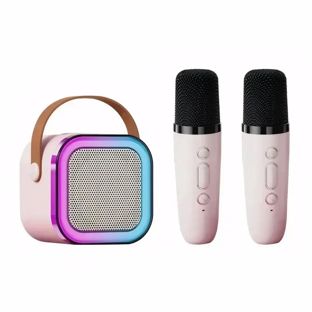 Karaoke Machine Portable Bluetooth PA Speaker System with 2 Wireless Microphones Home Family Singing Children's Gifts Karaoke Machine Portable Bluetooth PA Speaker System with 2 Wireless Microphones Home Family Singing Children's Gifts