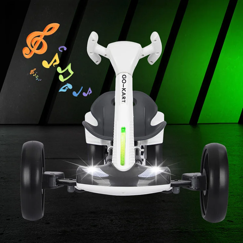 Karting Electric Four Wheeled Cart, Foldable and Seatable, Portable and Lightweight