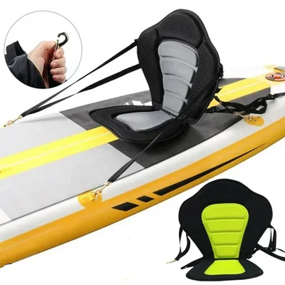 Kayak Paddle Board Seat Adjustable Stand Up Backrest Seat with Storage Bag Non-Slip Backrest Seat for Rowboats Fishing