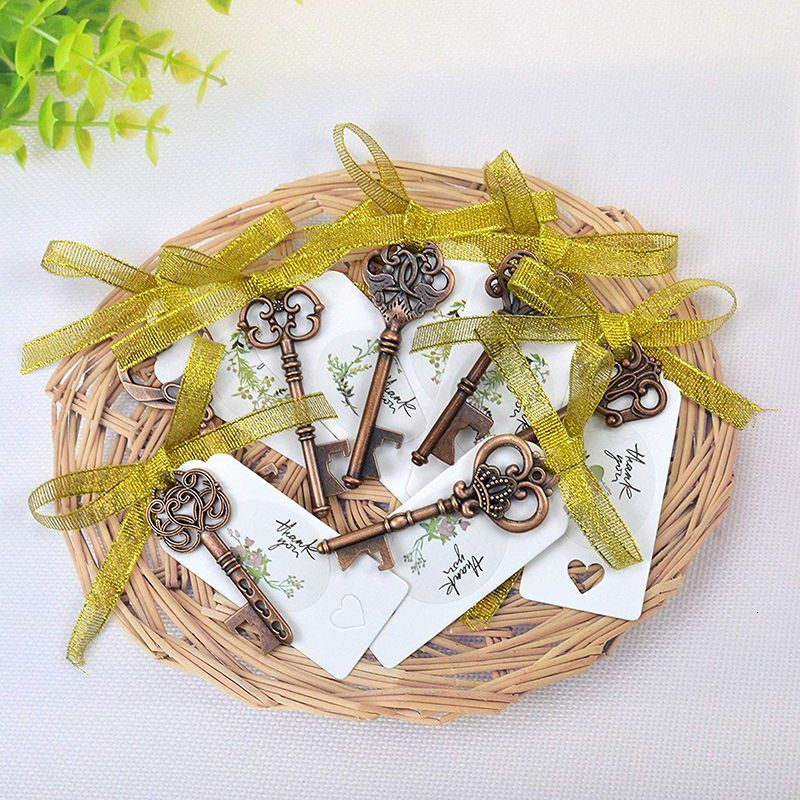 Key Bottle Opener with Paper Labels
