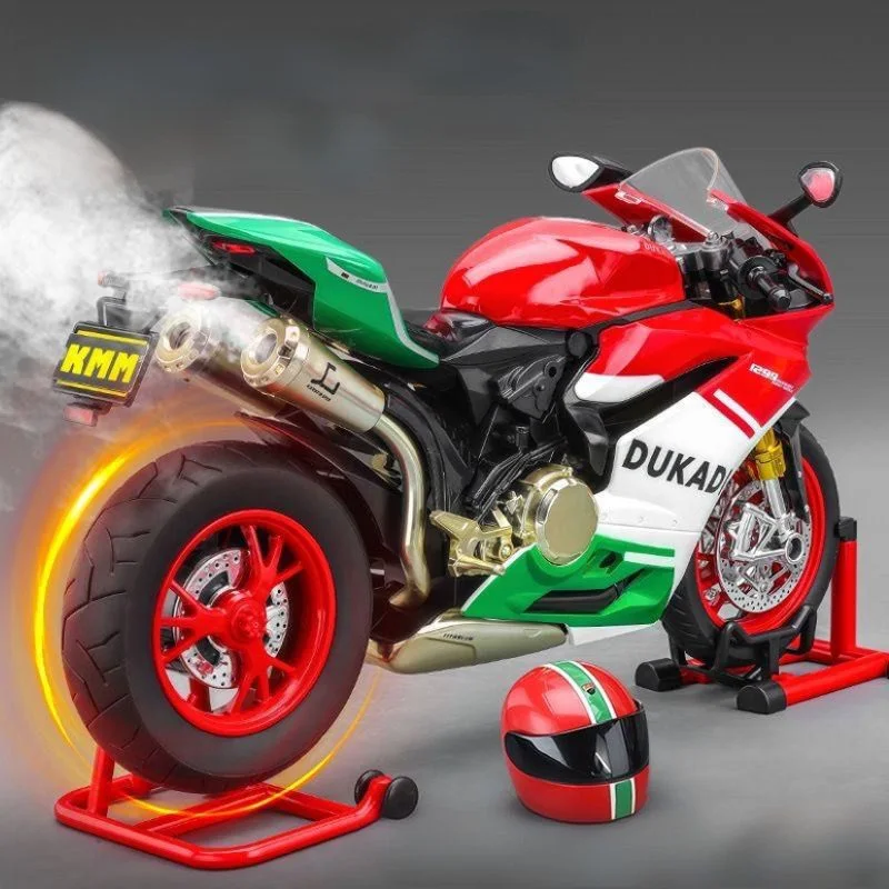 Key Start 1:9 1199 Panigale Alloy Sports Motorcycle Model Diecast Track Racing Motorcycle Model With Spray Sound Light Key Start 1:9 1199 Panigale Alloy Sports Motorcycle Model Diecast Track Racing Motorcycle Model With Spray Sound Light