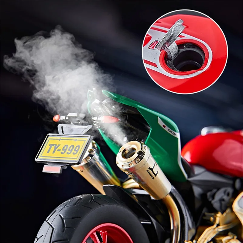 Key Start 1:9 1199 Panigale Alloy Sports Motorcycle Model Diecast Track Racing Motorcycle Model With Spray Sound Light