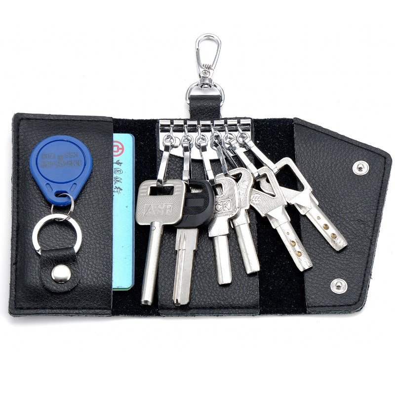 Key Wallet Leather Key Holder Keychain