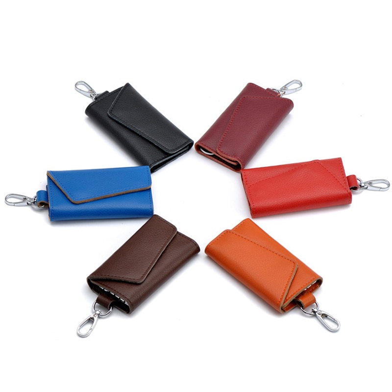 Key Wallet Leather Key Holder Keychain