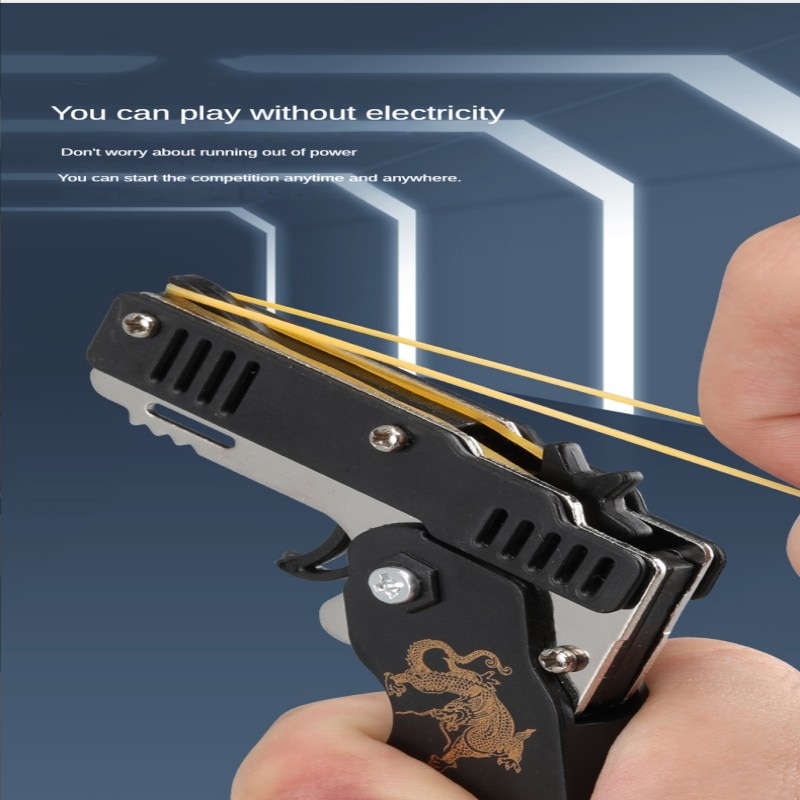 Keychain Elastic Leather Rubber Band Shooting Pistol Kid Outdoor Party Folding Gifts Boyfriend Fidget Toys