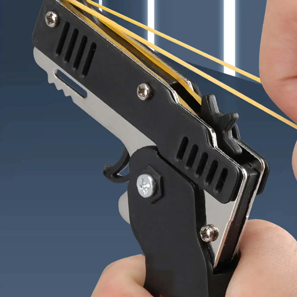Keychain Gun with 60 Rubber Bands Shooting Pistol Alloy Keychain Gun with 60 Rubber Bands Shooting Pistol Alloy