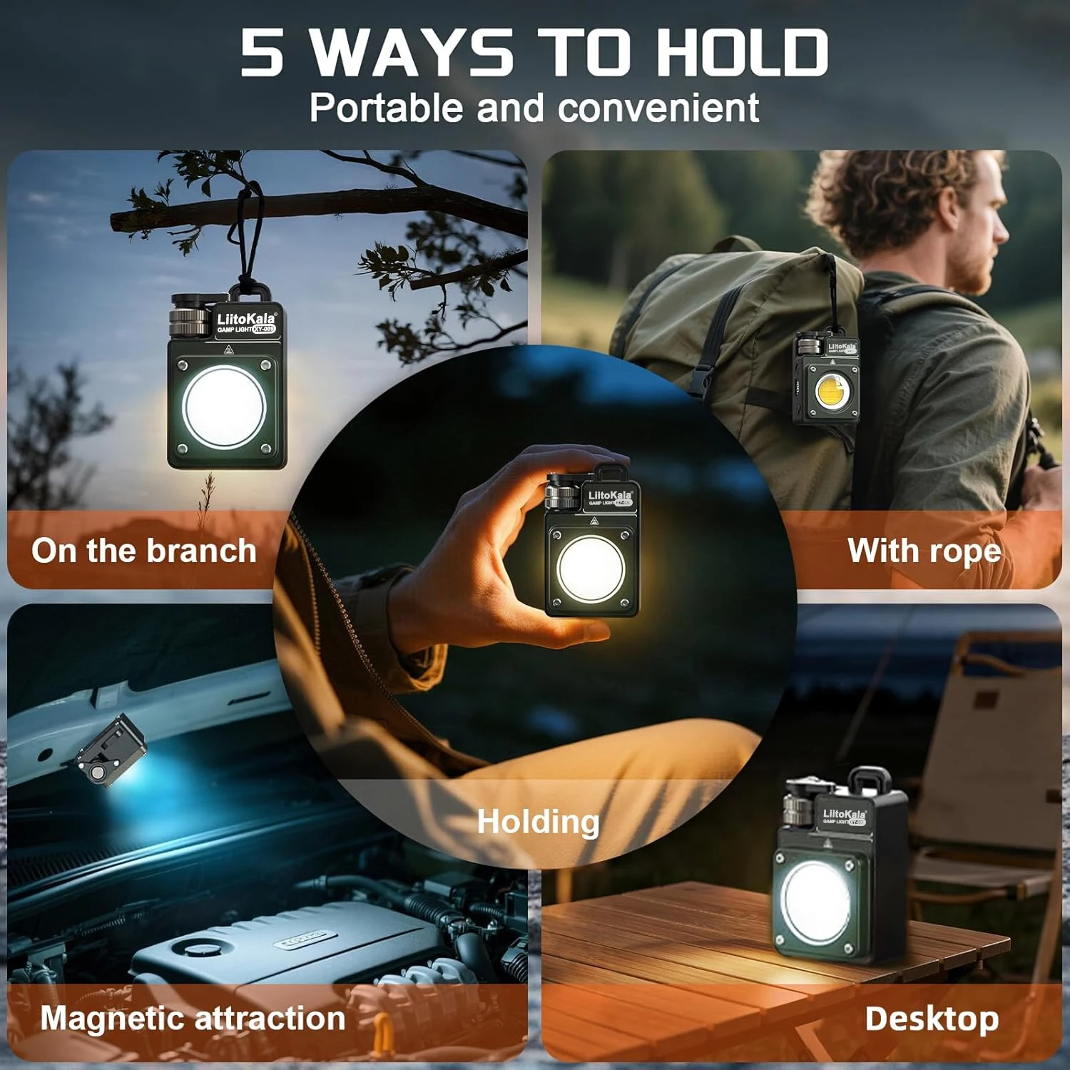 Keychain Light 120-3500LM Rechargeable Flashlight Multifunctional Portable 3000mAh Battery Work Light