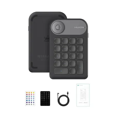 Keydial Mini Wireless Keyboard Bluetooth Connectivity Keyboard with Dial, for Drawing Tablet PC MacBook Surface Pro Keydial Mini Wireless Keyboard Bluetooth Connectivity Keyboard with Dial, for Drawing Tablet PC MacBook Surface Pro