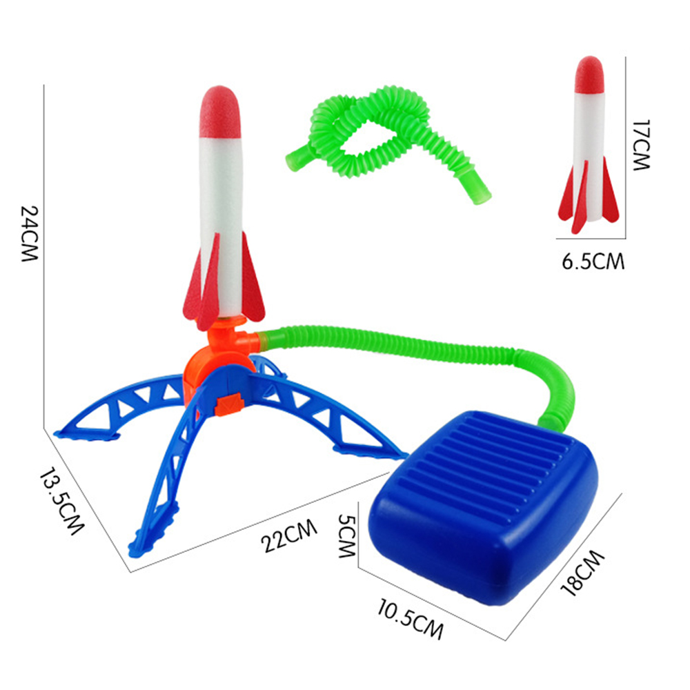 Kid Air Rocket Foot Pump Launcher Outdoor Air Pressed Stomp Soaring Rocket Toys Child Play Set Jump Sport Games Toys