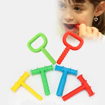 Kid Chewing Tube Speech Therapy Teeth Massager Children Speak Oral Muscle Rehabilitation Training Talk Tools
