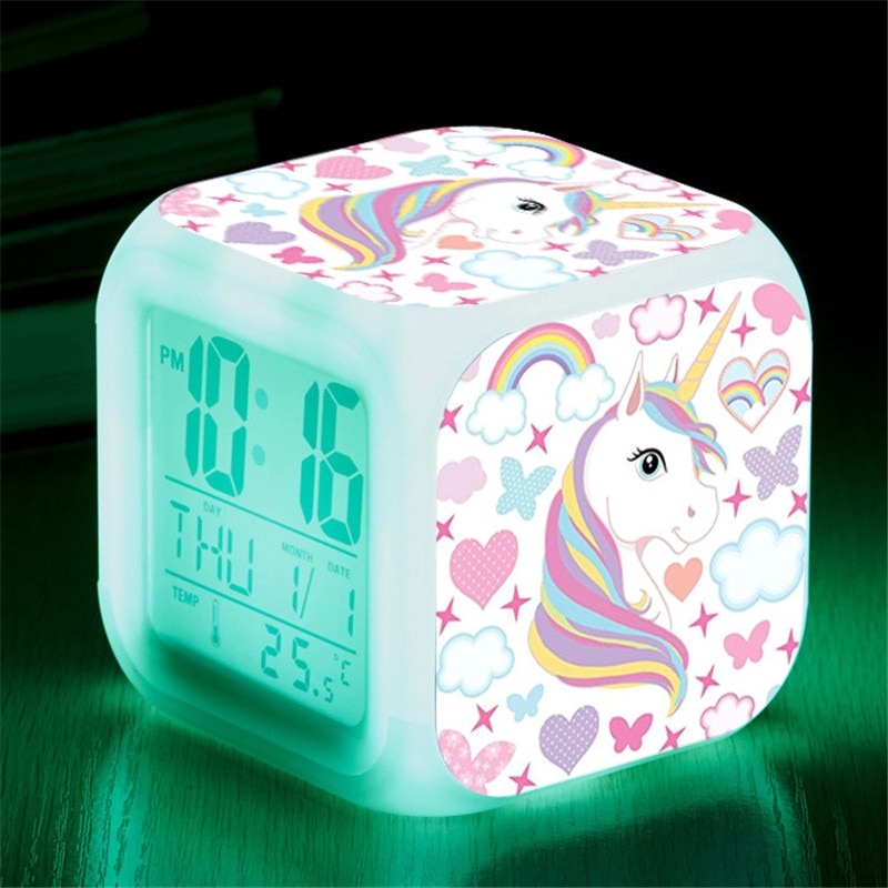 Kids Alarm Clock LED Unicorn Design Kids Alarm Clock LED Unicorn Design
