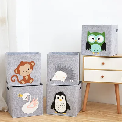 Kid's Animal Toy Box Storage Cube