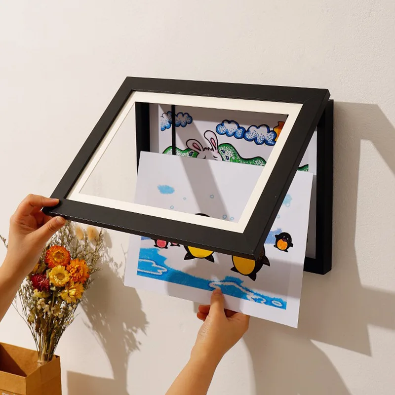 Kids Art Frames Magnetic Front Open Changeable Display Home Decor Kids Frametory For Poster Photo Drawing Paintings