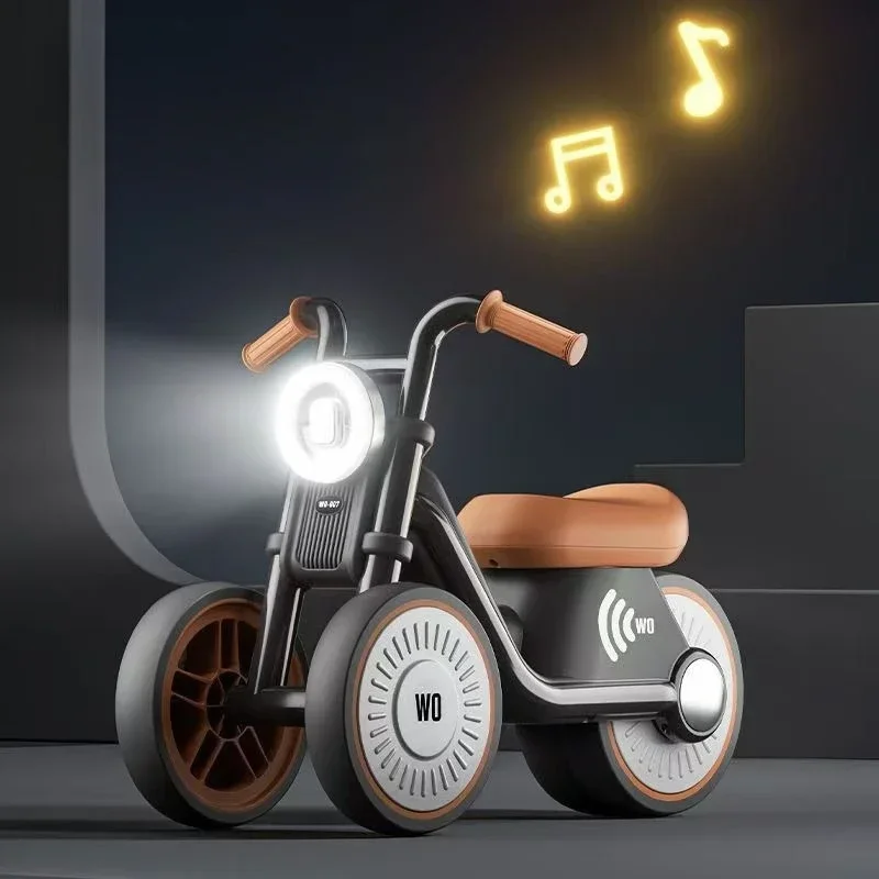 Kids Balance Bike Ride-on Motorcycle Toddler Balance Bike with Music & Lights Sturdy Non-Tip Design Quiet Wheels for Kids Balance Bike Ride-on Motorcycle Toddler Balance Bike with Music & Lights Sturdy Non-Tip Design Quiet Wheels for