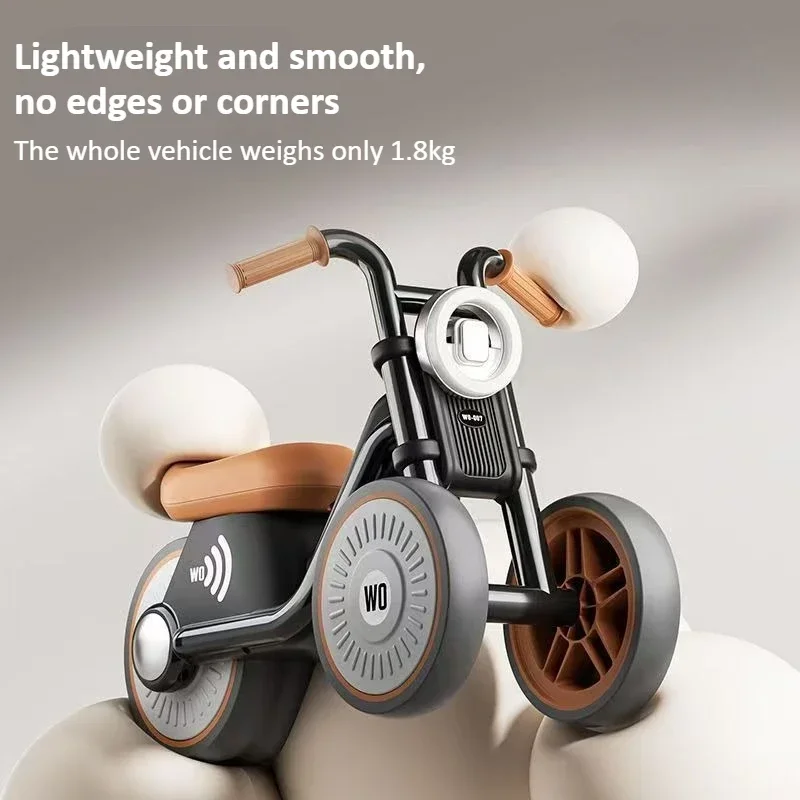 Kids Balance Bike Ride-on Motorcycle Toddler Balance Bike with Music & Lights Sturdy Non-Tip Design Quiet Wheels for Kids Balance Bike Ride-on Motorcycle Toddler Balance Bike with Music & Lights Sturdy Non-Tip Design Quiet Wheels for