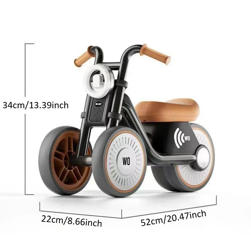 Kids Balance Bike Ride-on Motorcycle Toddler Balance Bike with Music & Lights Sturdy Non-Tip Design Quiet Wheels for Kids Balance Bike Ride-on Motorcycle Toddler Balance Bike with Music & Lights Sturdy Non-Tip Design Quiet Wheels for