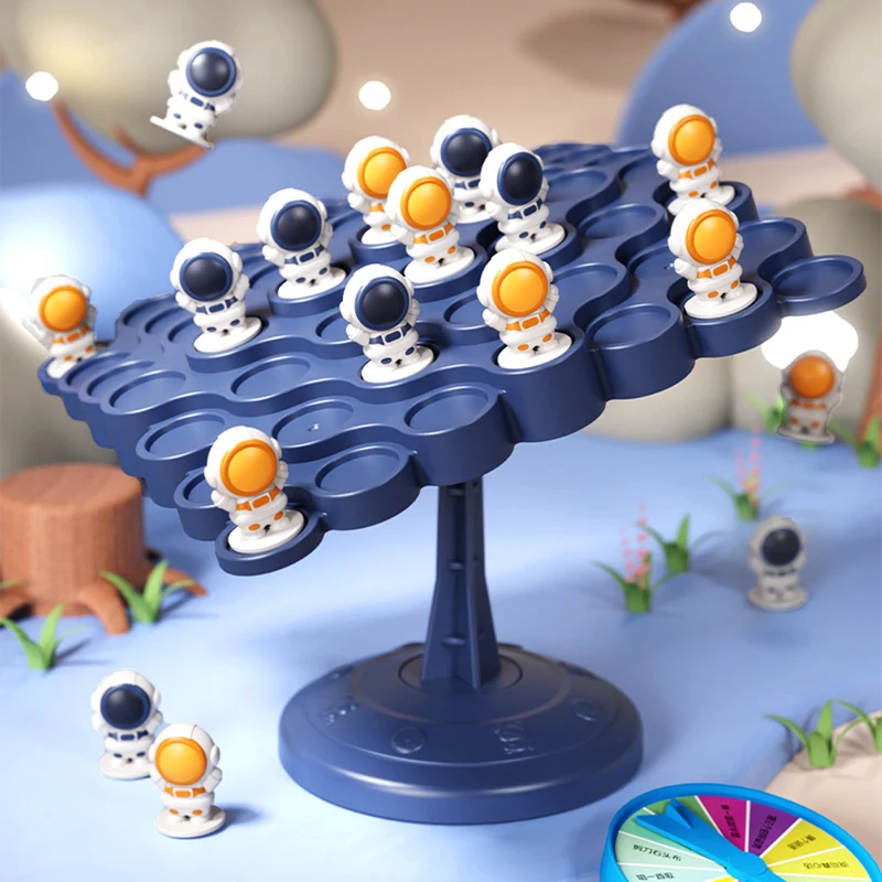 Kids Balance Tree Board Game Astronauts Frog Balance Board Tabletop Party Funny Parent-Child Interactive Game Building