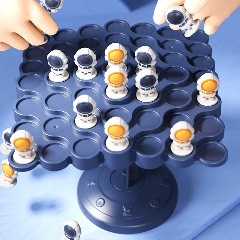 Kids Balance Tree Board Game Astronauts Frog Balance Board Tabletop Party Funny Parent-Child Interactive Game Building