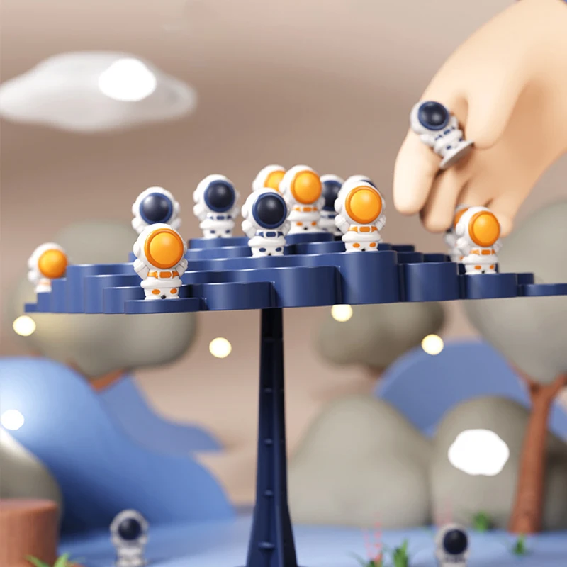 Kids Balance Tree Board Game Astronauts Frog Balance Board Tabletop Party Funny Parent-Child Interactive Game Building