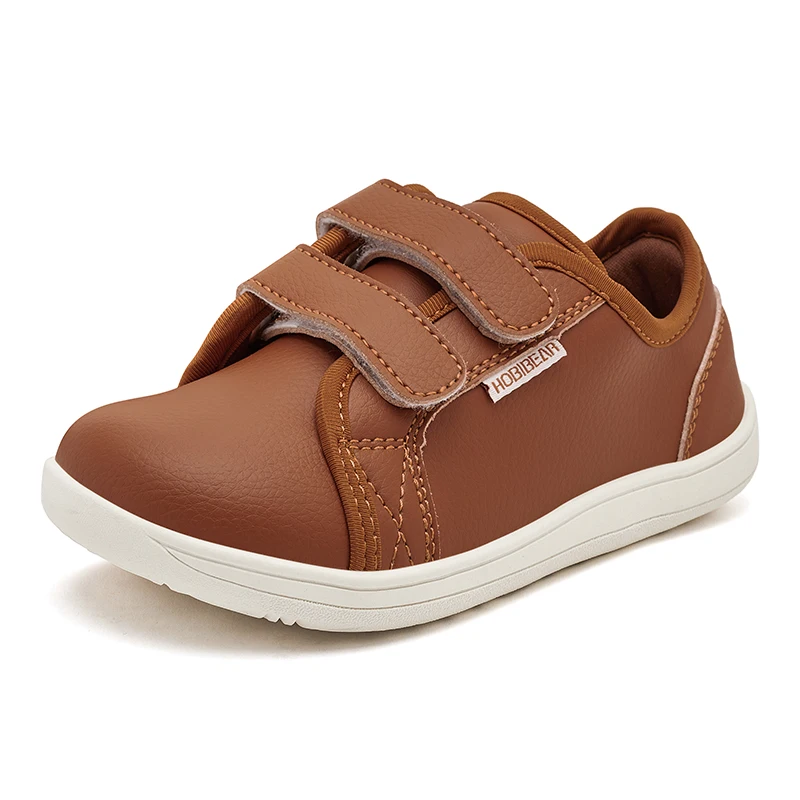 Kids Barefoot Shoes Little/Big/Kid Wide Toe Minimalist Sneakers Lightweight Hook Loop Artificial Leather Shoes Kids Barefoot Shoes Little/Big/Kid Wide Toe Minimalist Sneakers Lightweight Hook Loop Artificial Leather Shoes