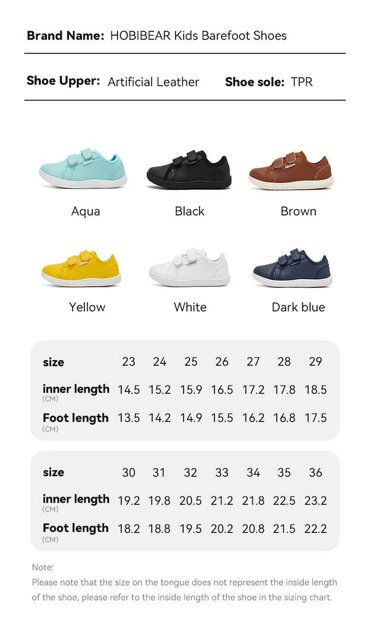 Kids Barefoot Shoes Little/Big/Kid Wide Toe Minimalist Sneakers Lightweight Hook Loop Artificial Leather Shoes