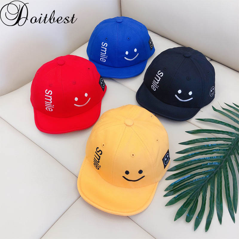 Kids Baseball Caps Smiling Face Design Kids Baseball Caps Smiling Face Design