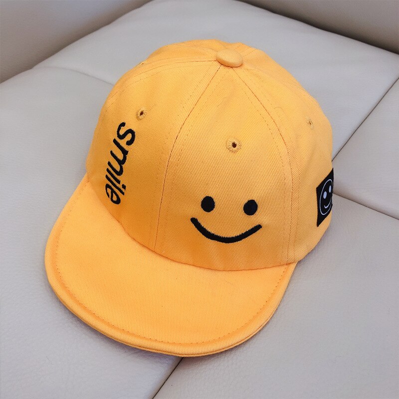 Kids Baseball Caps Smiling Face Design Kids Baseball Caps Smiling Face Design