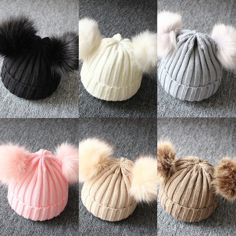 Kids Beanie Hat Knitting Wool Cap