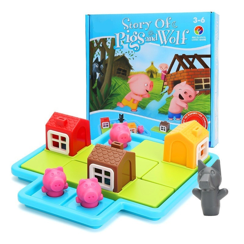 Kids Board Game 3 Little Pigs Story Kids Board Game 3 Little Pigs Story