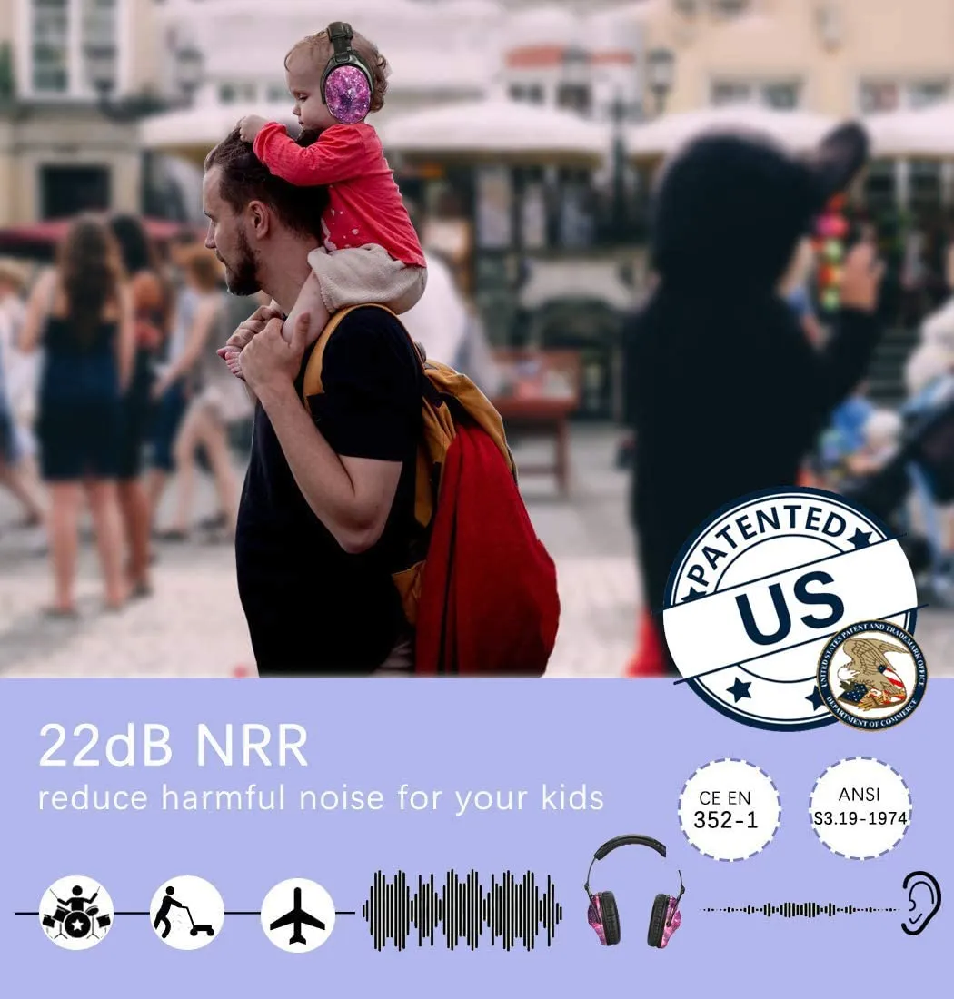 Kids Ear Protection Safety Ear Muffs Noise Reduction Ear Protection Defenders Hearing Protectors for Toddlers Children