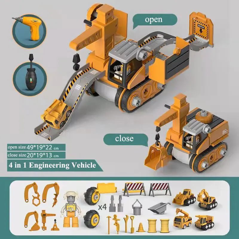 Kids Engineering Vehicle Electric Drill Tool Toys Match Children Educational Assembled Sets Tools For Boys Nut Building Kids Engineering Vehicle Electric Drill Tool Toys Match Children Educational Assembled Sets Tools For Boys Nut Building