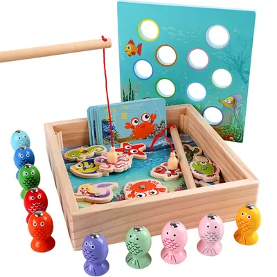 Kids Fishing Toy Wooden Educational Toy Kids Fishing Toy Wooden Educational Toy