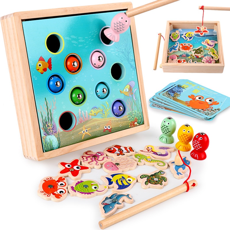 Kids Fishing Toy Wooden Educational Toy Kids Fishing Toy Wooden Educational Toy