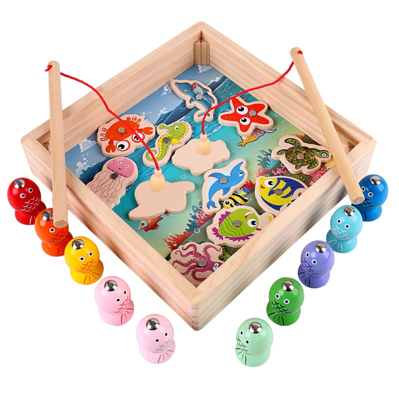 Kids Fishing Toy Wooden Educational Toy Kids Fishing Toy Wooden Educational Toy